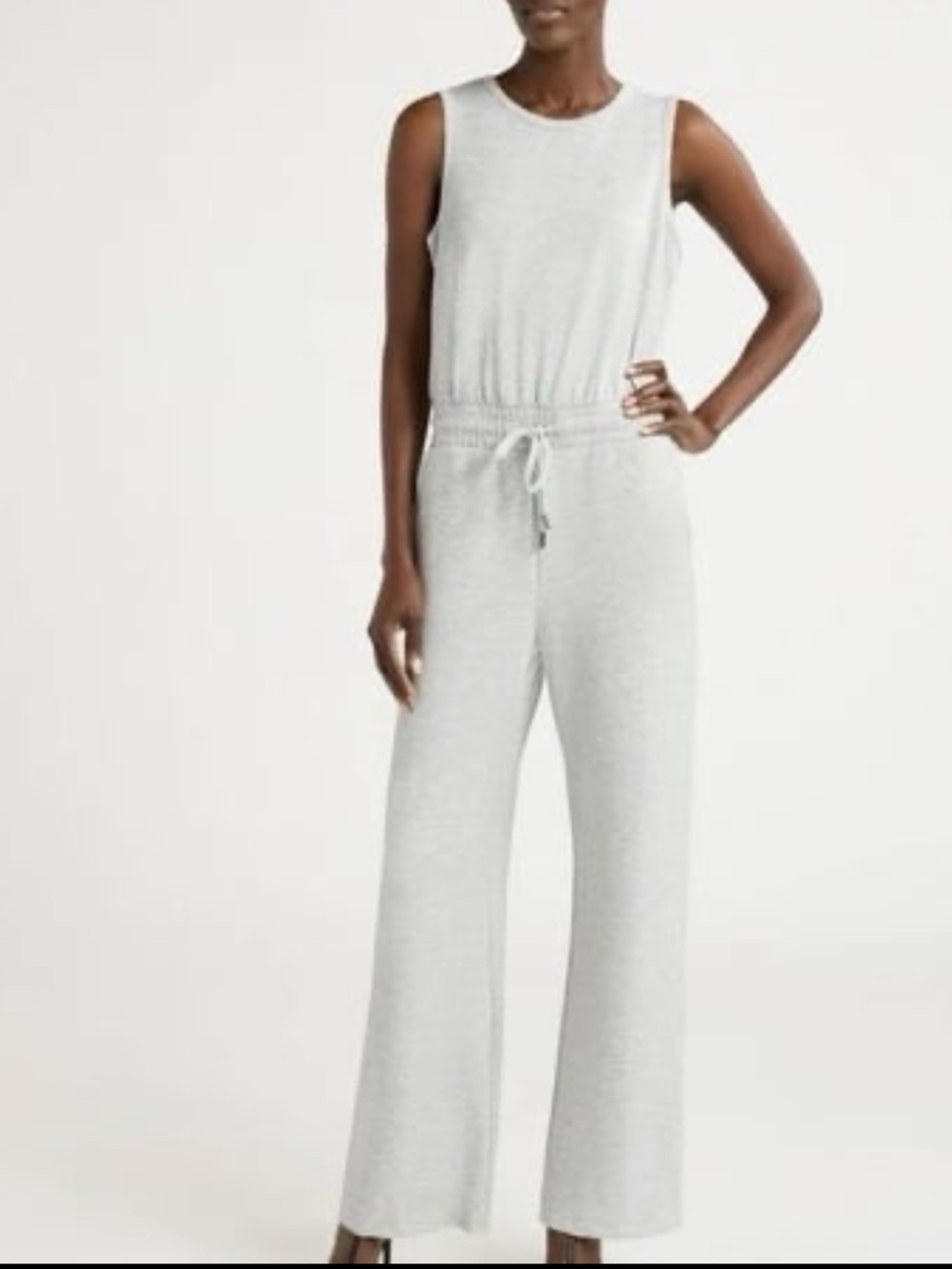 Scoop Women’s Ultimate ScubaKnit Sleeveless Racerback Wide Leg Jumpsuit NWT